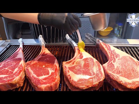 압도적인 오션뷰! 3가지부위를 한번에 즐기는 토마호크와 이색적인 (토마토,당근김치) / korean meat restaurant