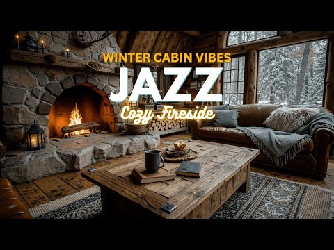 Cozy Cabin Jazz Relaxing Snowfall Ambiance Soft Jazz Music for Sleep & Study