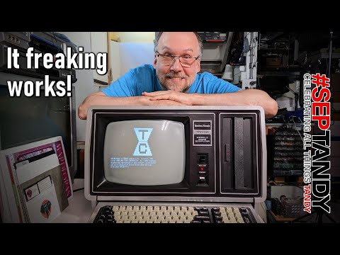 The left-for-dead TRS-80 Model II is finally repaired and working!