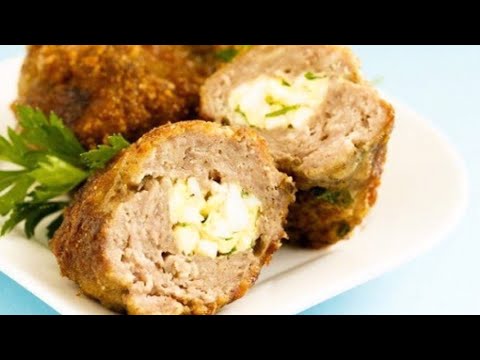 Мясные зразы с яйцом и луком