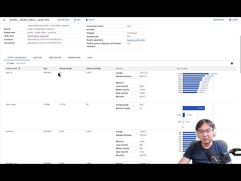Automated data profiling and quality scan via Dataplex