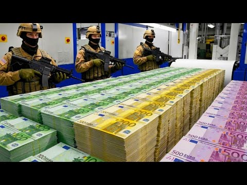 Inside the Euro-Printing Factory: From Paper to €100 Billion Currency (Full Process)