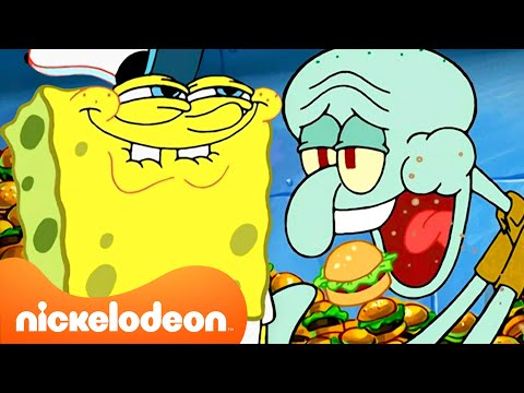 Bob Esponja | ¡Los momentos más sabrosos de Bob Esponja! | 1 hora de comida | Nickelodeon en Español