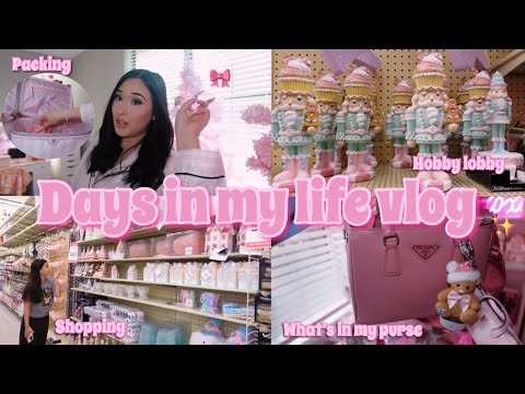DAYS IN MY LIFE VLOG ♡: packing, mini haul, new purse, hobby lobby, & shopping with sister 