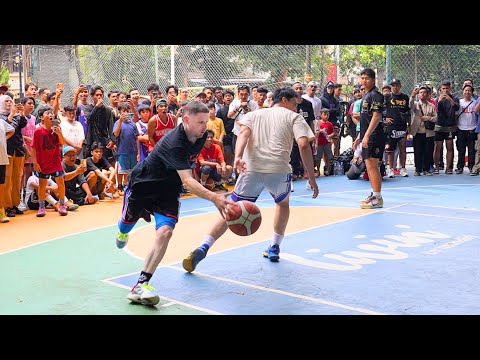 Professor 1v1 vs Confident Indonesian Hoopers at Park Takeover in Jakarta, Indonesia