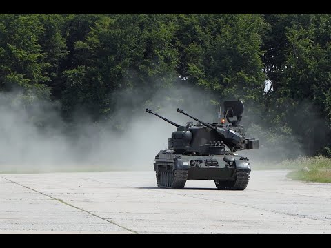 Anti-aircraft tank GEPARD fights drones