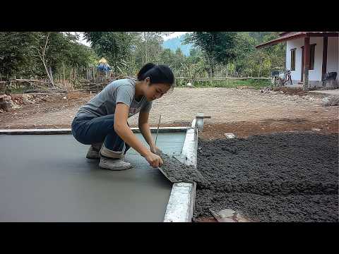 Young Woman Builds DIY CABIN with SWIMMING POOL | Start to Finish by @LyTieuToan
