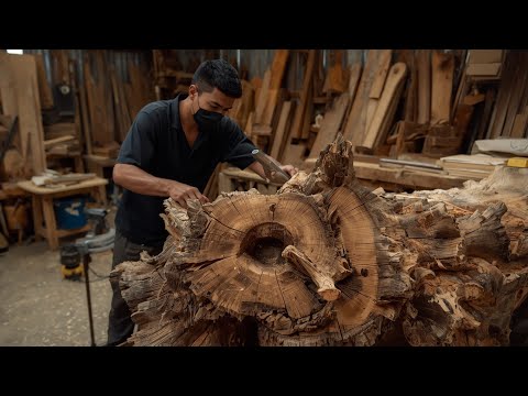 A Giant Tree Root, Left to Rot for Years — Now Reborn as a Masterpiece Table