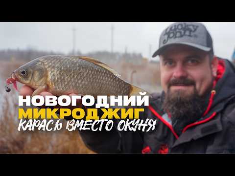Микроджиг в Новый Год Ловили Окуня а клюнул Карась