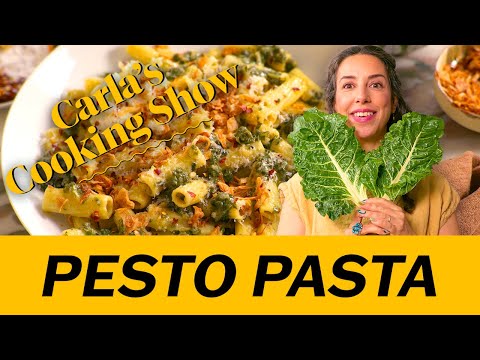 Pasta With Swiss Chard Pesto | Carla's Cooking Show