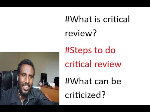 How to write critical article review ( Amharic Tutorial)