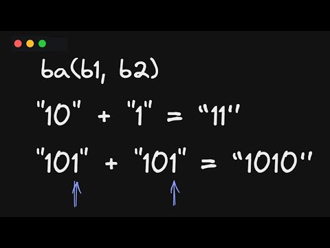 Binary String Addition | Facebook Coding Interview Question & Answer