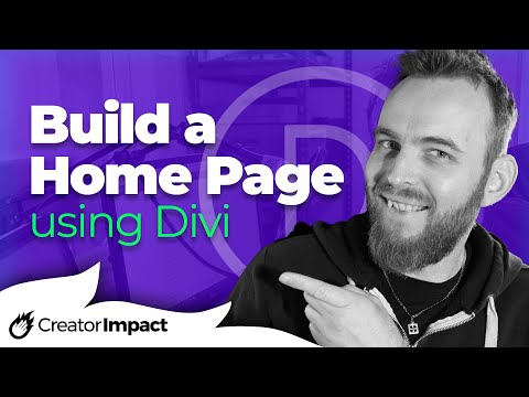 Create a Home Page for WordPress using Divi Builder (Divi Theme Tutorial)