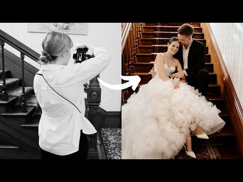 How we Pose a Real Couple at a Wedding Editorial