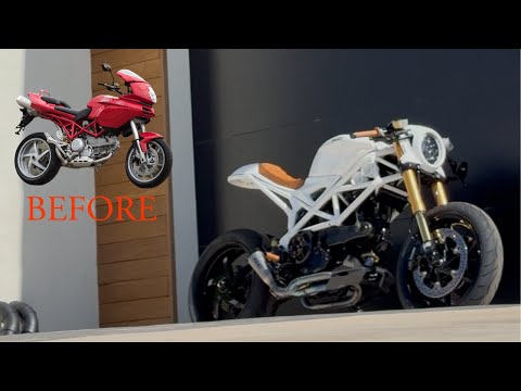 Ducati Cafe Racer - Full Build - Motorcycle Timelapse - Multistrada
