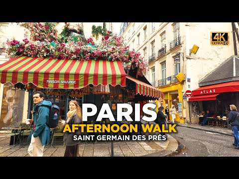 Afternoon Elegance: A Sunny Walk Through Saint-Germain-des-Prés, Paris