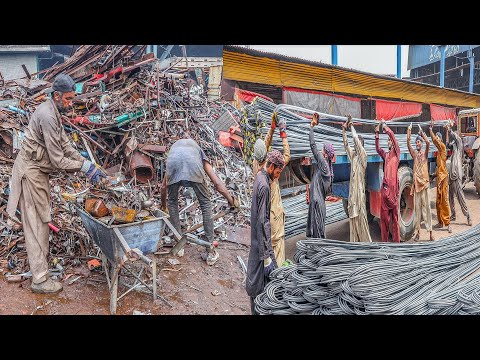 Most Incredible Metal Recycling Process | Rebar Steel Manufacturing You’ve Never Seen Before!