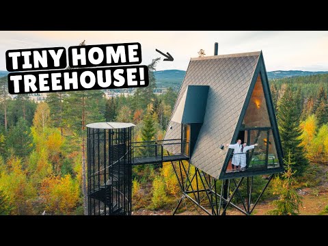OUR NORWEGIAN TINY HOME TREEHOUSE (full tour)