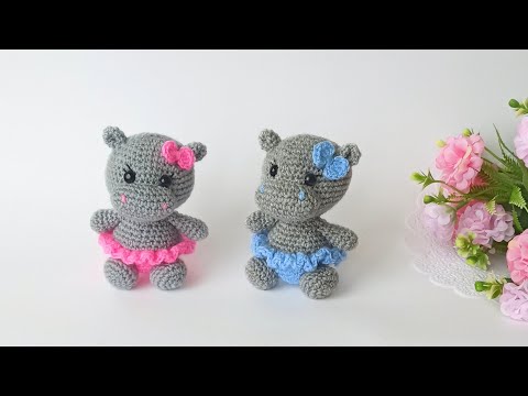 🌸 BEAUTIFUL and SIMPLE! 🌸How to crochet HIPPO
