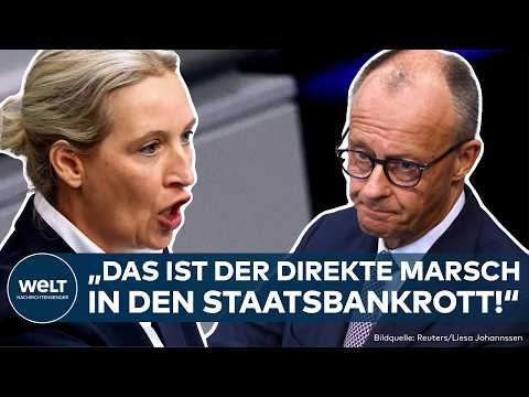 BUNDESTAG: "Sie Bankrotteur unter allen Kanzlern!" AfD-Chefin Alice Weidel attackiert Kanzler Merz!