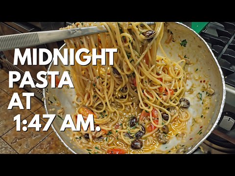 Midnight Pasta After Work – 1:47 AM