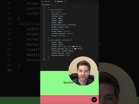 How to Create a Scroll To Top Button in 1 minute 👨‍💻🔝 #Shorts