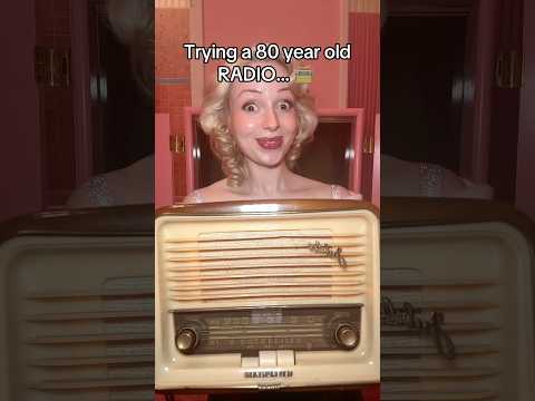 Trying a 80 year old RADIO! 😲 #shorts