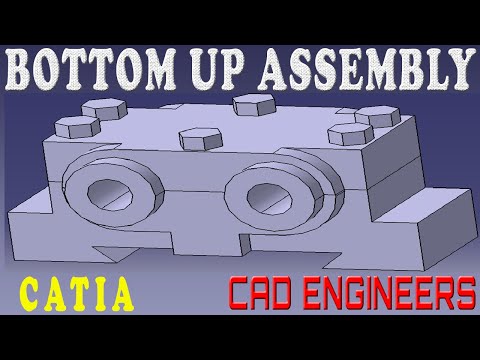 31. BOTTOM UP ASSEMBLY ( DOUBLE BEARING) IN CATIA V5.