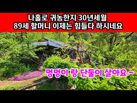 오지마을 할머니 올해 연세가 89세 낮설고 물설은 시골  들어온지 30년 세월 이제는 힘들다 하시네요