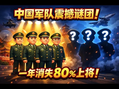 中國軍隊究竟發生了什麼事？一年消失80%上將，這場晉銜儀式背後隱藏著驚人的真相！