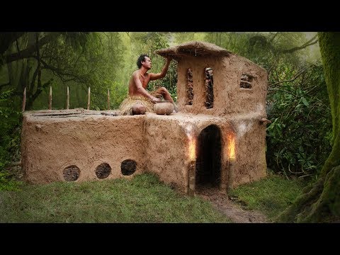 Building Most Beautiful Survival Villa House - Part 1