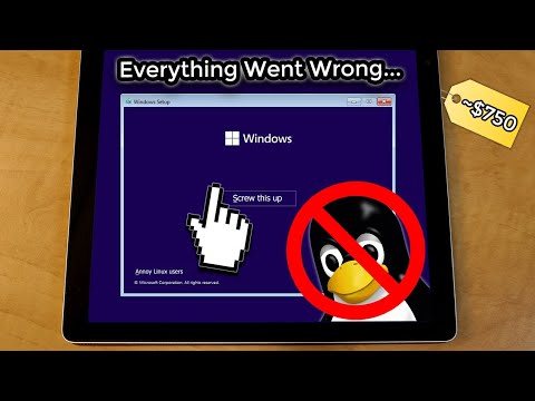 Installing Windows 11 on a $750 Linux Tablet but Everything Goes Wrong...
