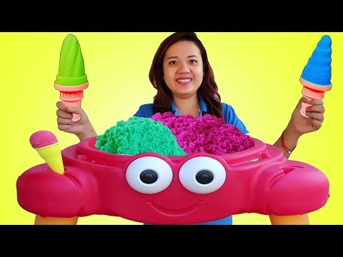 Color Kinetic Sand Ice Cream Crab Funny Pretend Play Toy Store