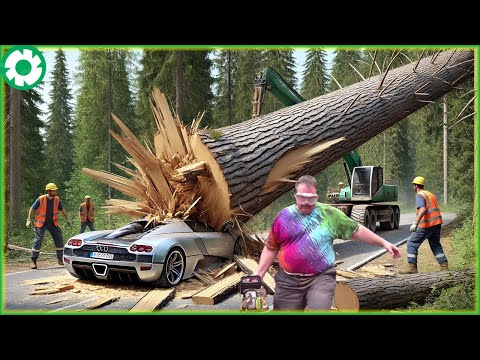 Most Big Chainsaw Cutting Tree Machines | Biggest Heavy Equipment Machines