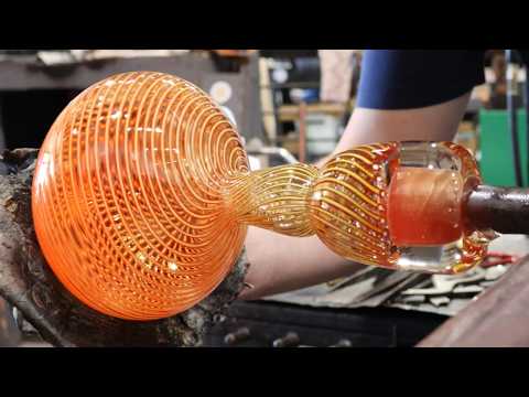 Full Narrated Glassblowing Process - Making A Simple Vase