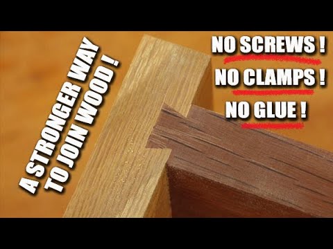 A STRONGER way to join wood (No clamps or glue!)