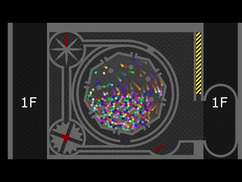 Don't Miss the Elevator - Survival Marble Race in Algodoo