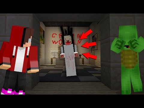 JJ and Mikey Went to The Crying Woman MANSION in Minecraft! Maizen