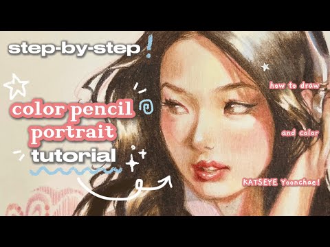how I draw people with Color Pencils 🌷✧˚ :: KATSEYE Yoonchae :: in-depth tutorial