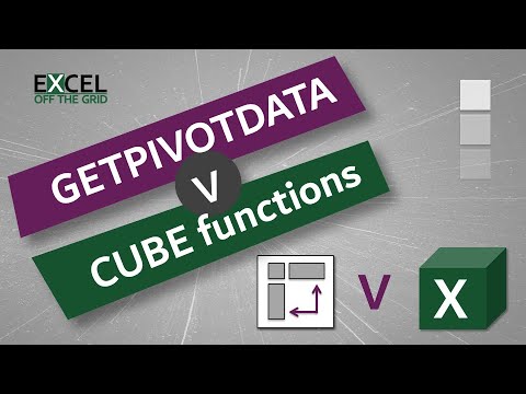 GETPIVOTDATA vs CUBE functions | Extracting data from a PivotTable | Excel Off The Grid