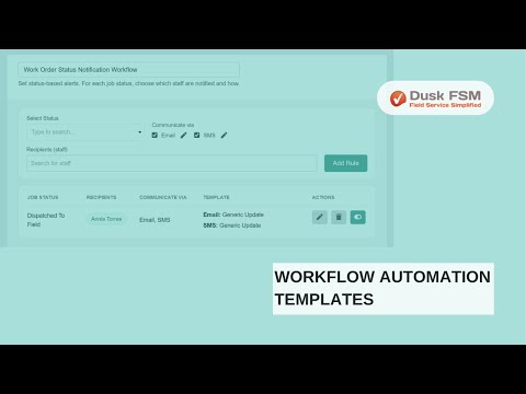 Automate Workflows Faster with Workflow Automation Templates in Dusk FSM