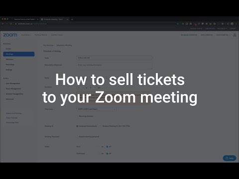 How to sell tickets for your Zoom meeting / webinar || Billetto