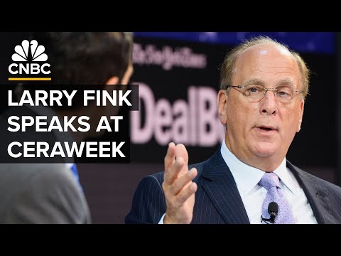 BlackRock CEO and Chairman Larry Fink speaks at CERAWeek in Houston, Texas — 3/7/2025