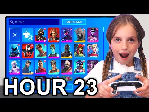 Upgrading My Little Sisters Fortnite Account for 24 Hours!