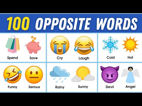 100 Opposite Words | Antonyms In English | Common Opposites | English Vocabulary