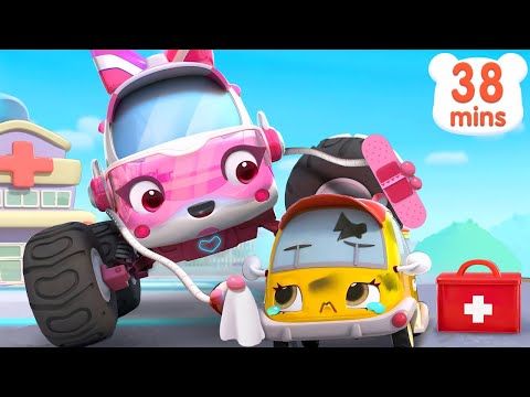 Brave Ambulance Song +More Monster Trucks | Car Cartoon | Kids Songs | BabyBus