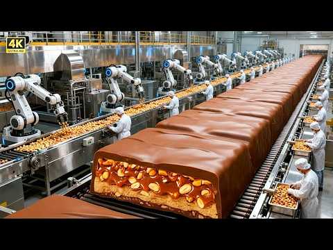 INSIDE THE FACTORY –How Peanut Crunchy Bars Are Made In Production Line