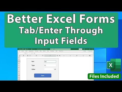 Easily Tab/Enter Through Input Forms in Excel - Faster/Better Forms in Excel