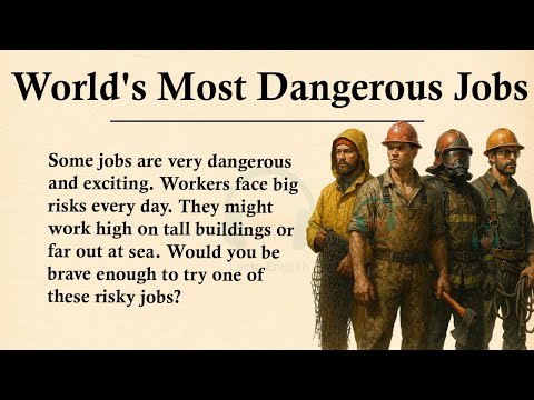 World's Most Dangerous Jobs || 🗺️Learn English Through Story Level 3 || Graded Reader 🎧
