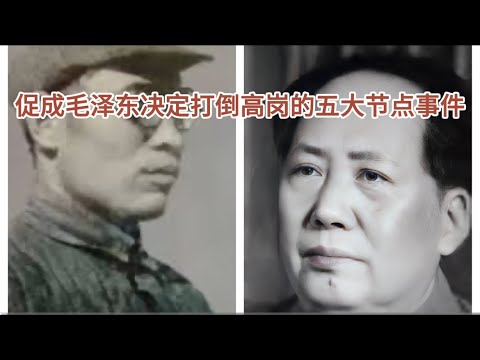促成毛泽东决定打倒高岗的五大节点事件#毛泽东 #高岗 #高饶事件 #邓小平 #陈云 #刘少奇 #林彪｜高饶事件｜毛泽东与高岗｜